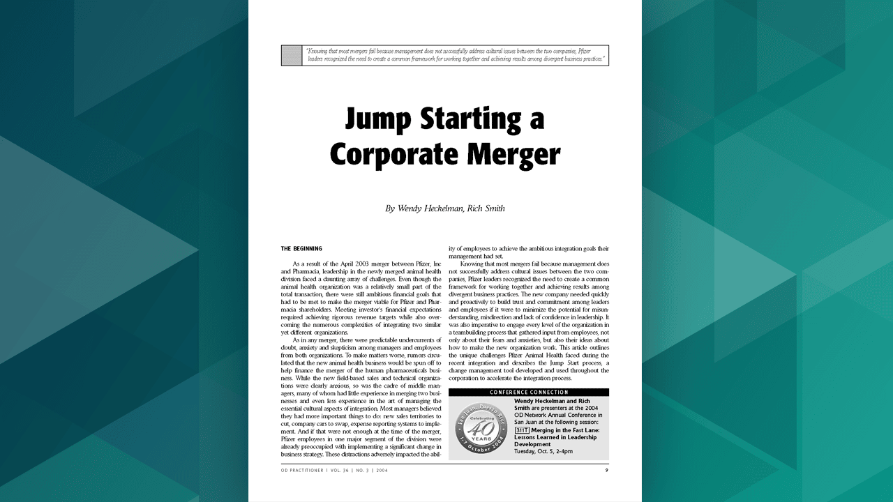 Jump Starting a Corporate Merger