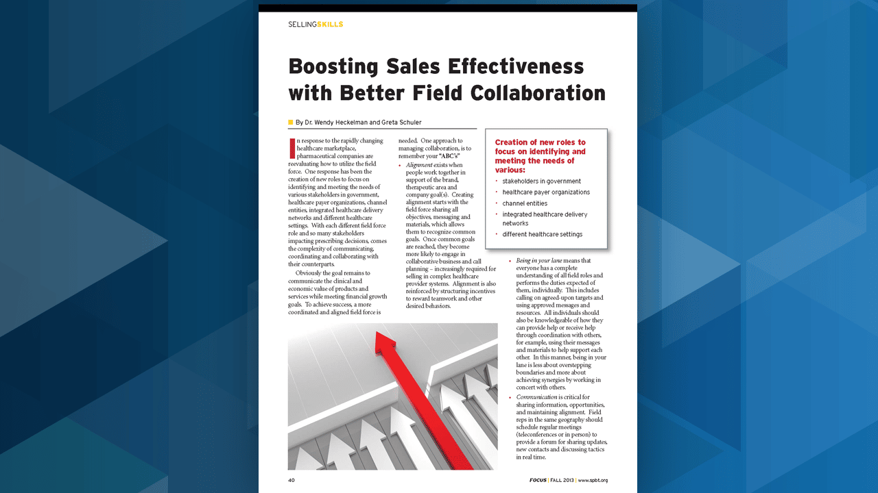 Boosting Sales Effectiveness with Better Field Collaboration