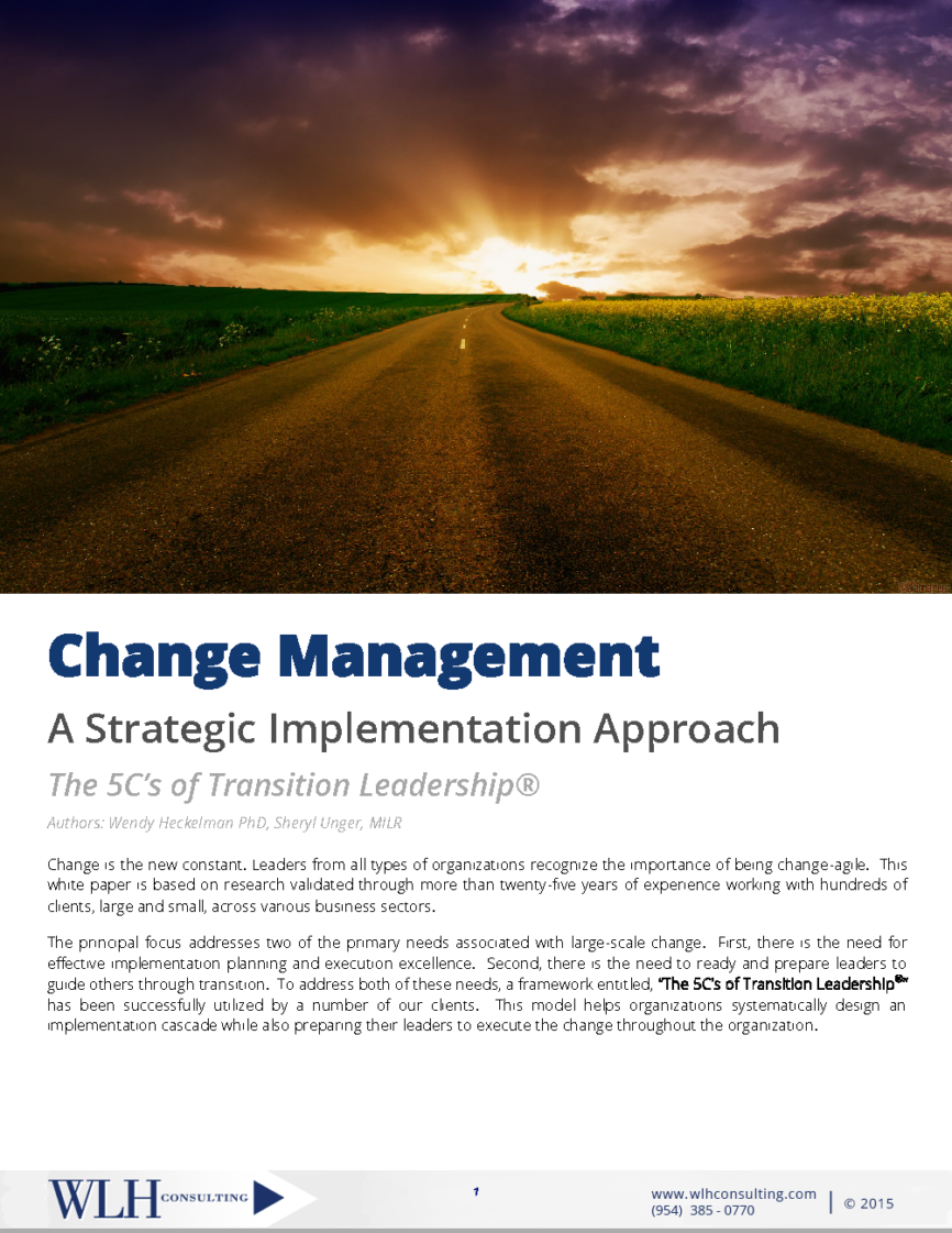 Change Management A Strategic Implementation Approach