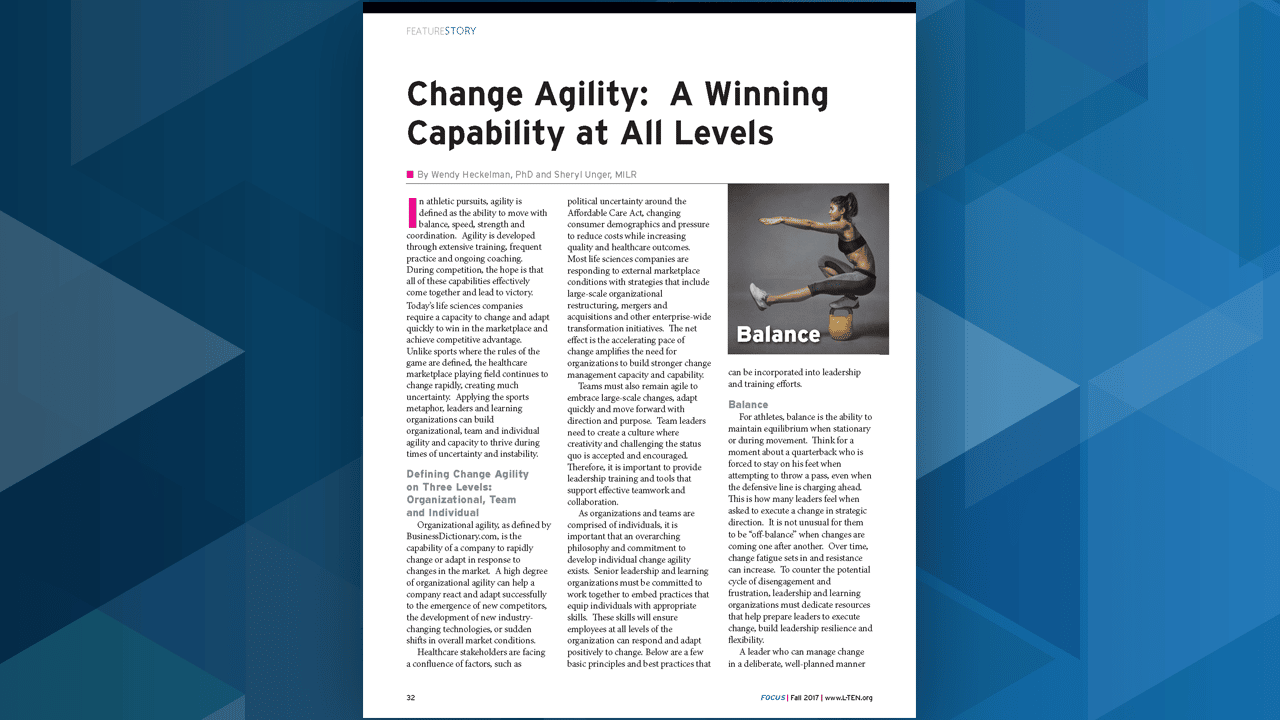 Focus-Change Agility a Winning Capability at All Levels